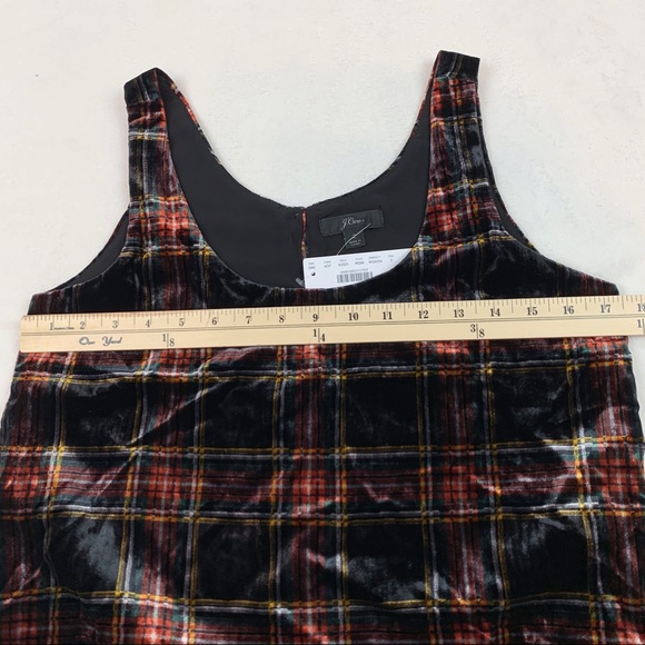 J Crew Stewart Tartan Holiday Plaid Velvet Tank - Picture 8 of 12